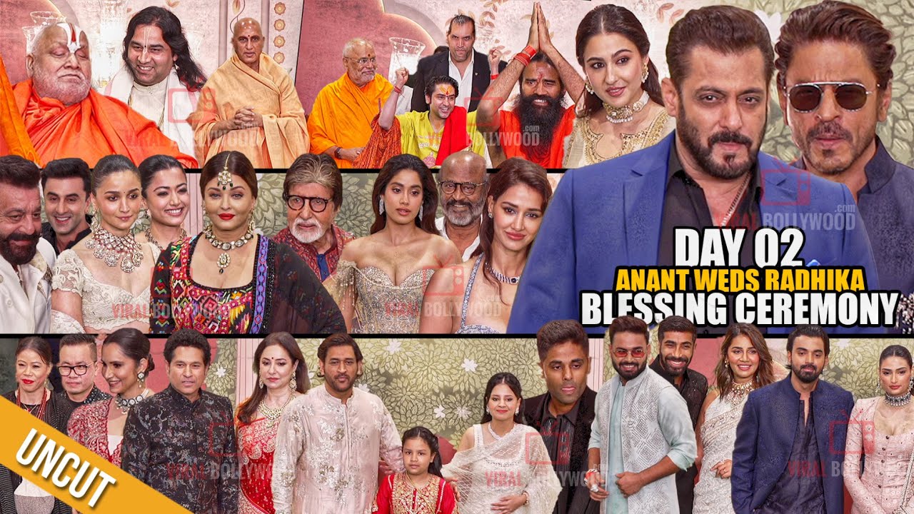 UNCUT - Anant Ambani weds Radhika Merchant | DAY 02 | Blessing Ceremony | Star-studded Redcarpet