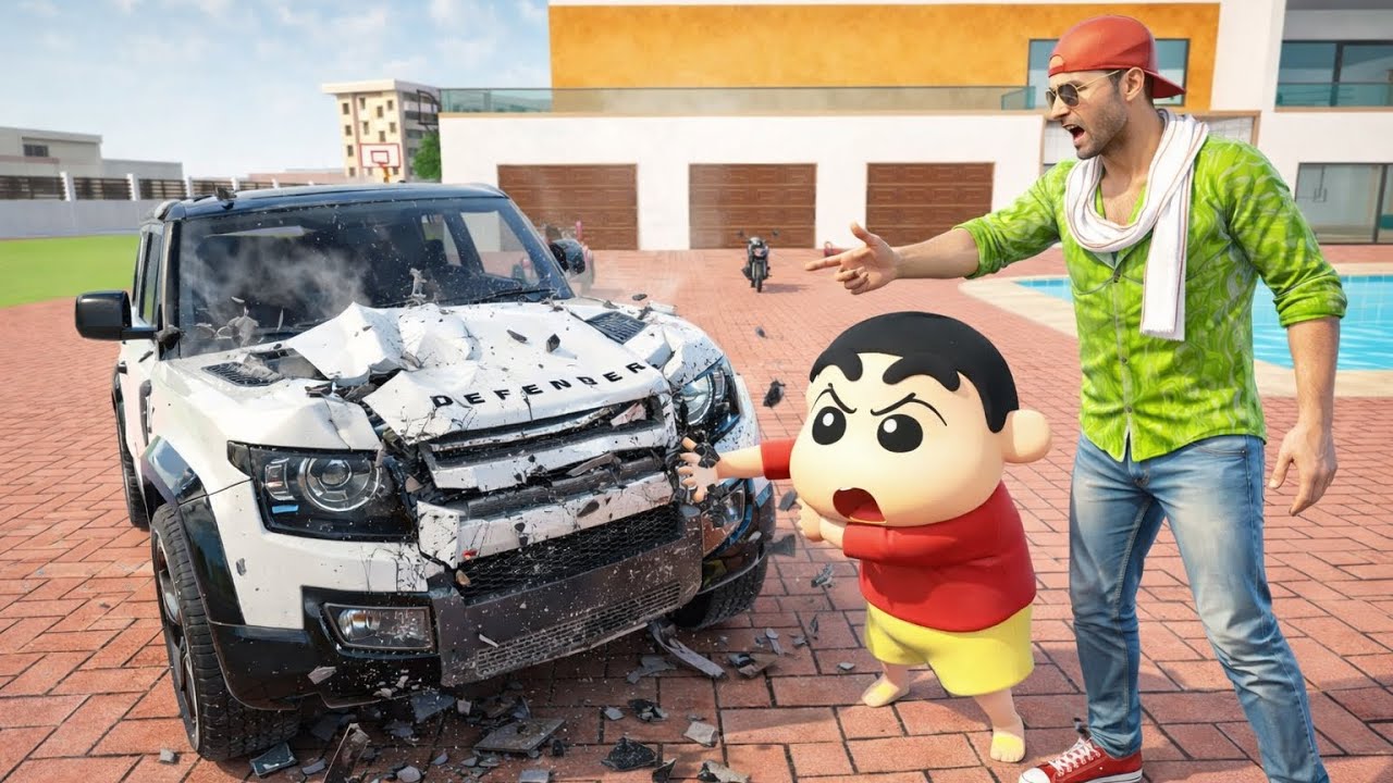 😭 Shinchan  Broker Defender Car 🥰 In indian theft auto simulator 🤡