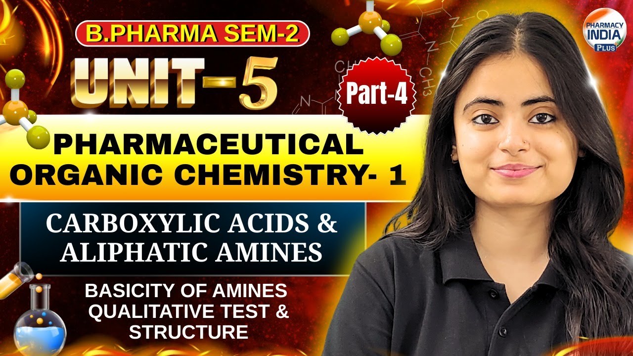 Basicity of Amines Qualitative Test Structure & Uses  I POC I Part - 4 I Unit -5 I B.Pharm I Sem-2