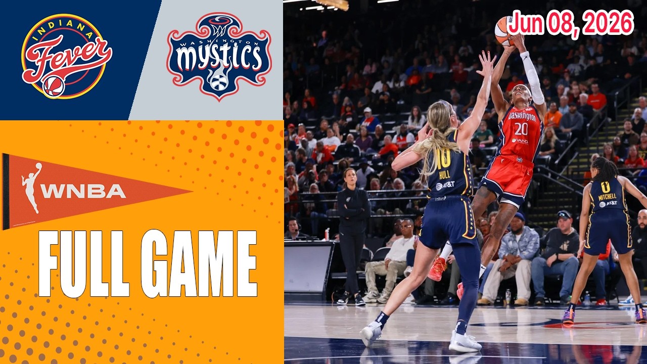 Indiana Fever против Washington Mystics, 2-я четверть | Полная запись игры | 8 июня 2026 г. | Куб...