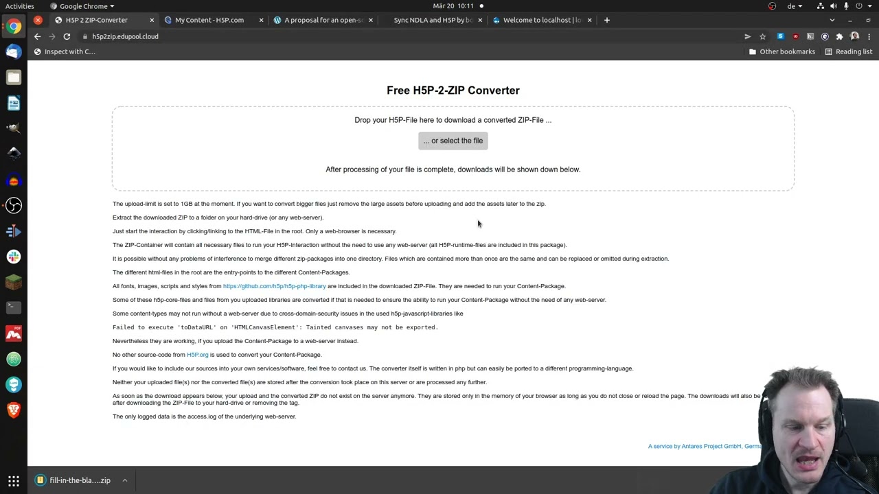 Twitch Live Stream Highlight (March 20, 2022): H5P2ZIP Converter