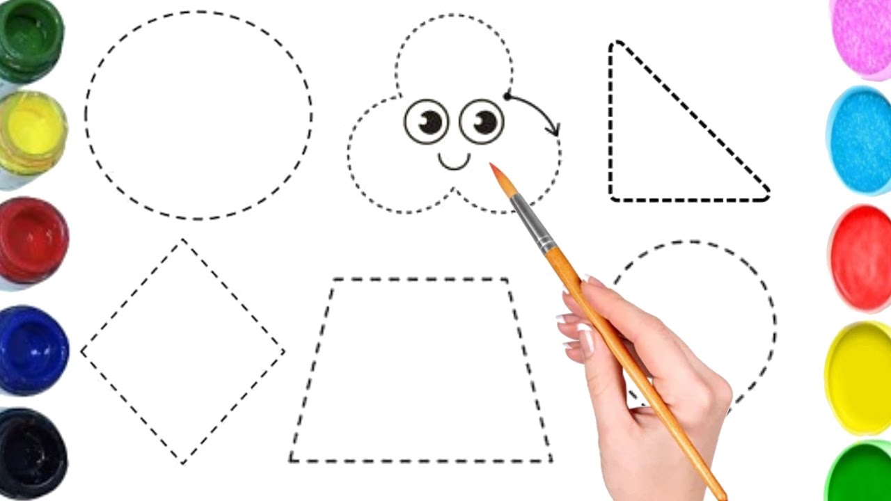 Shapes drawing for kids, Learn 2d shapes, colors for toddler | Preschool Learning, Educational video