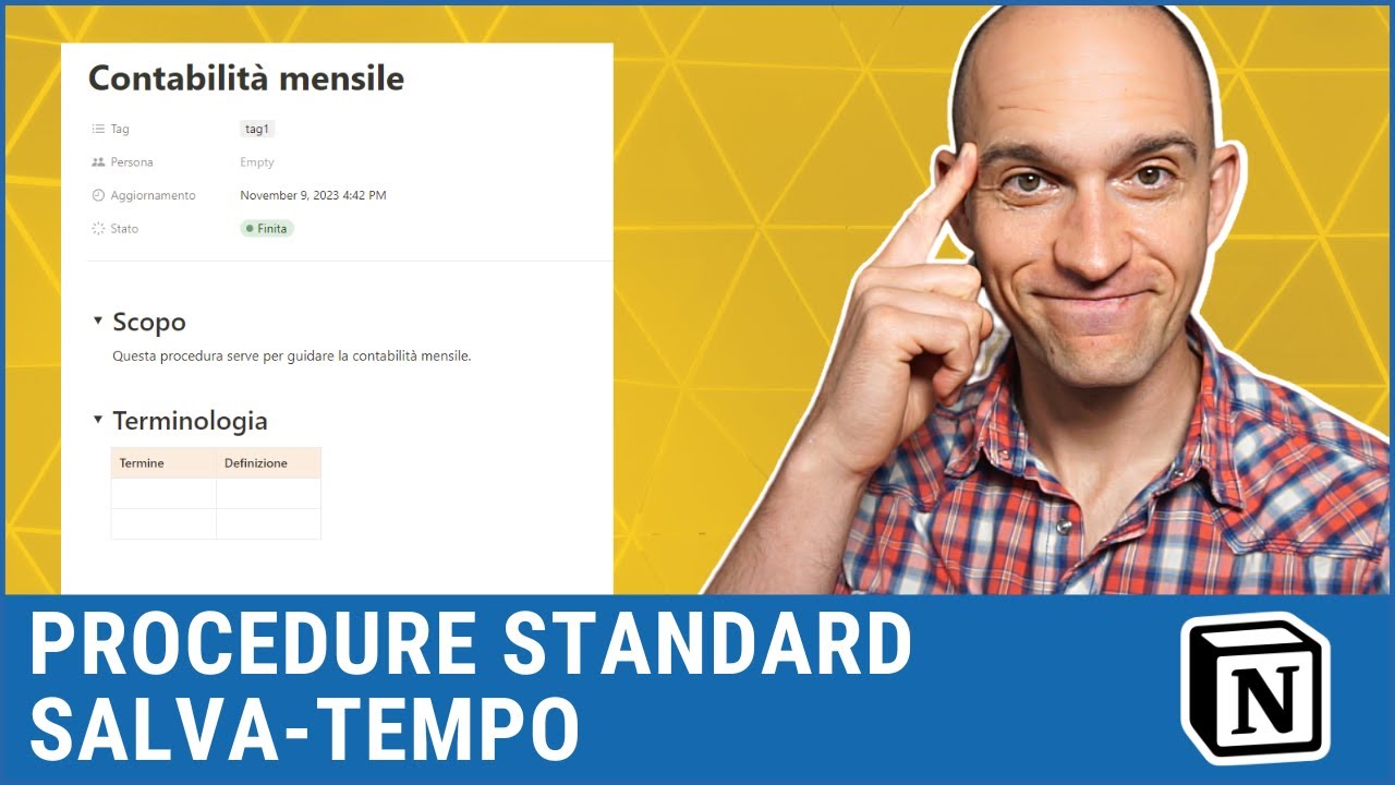 Riordina le procedure e azzera il tempo perso con Notion