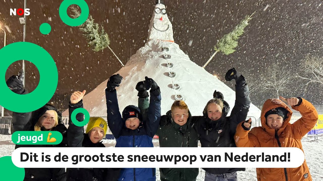 Opnieuw veel sneeuw: dichte scholen en reusachtige sneeuwpoppen