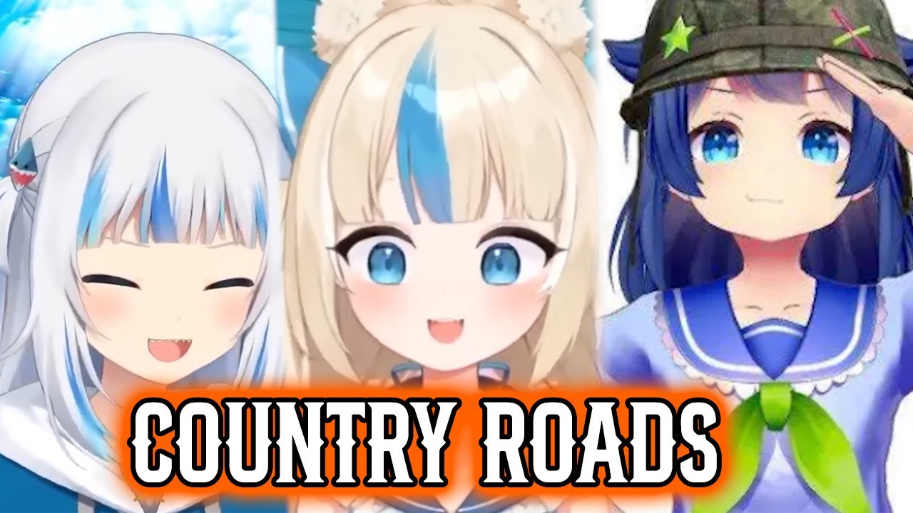 Gura, Saba y Senzawa cantan Country Roads