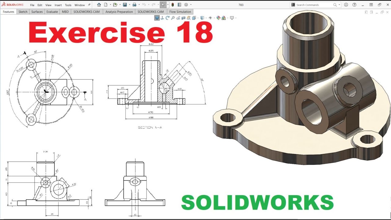 Học SOLIDWORKS  cơ bản. Thực hành vẽ khối 3D trong Solidworks (P18)/KhanhNV Channel