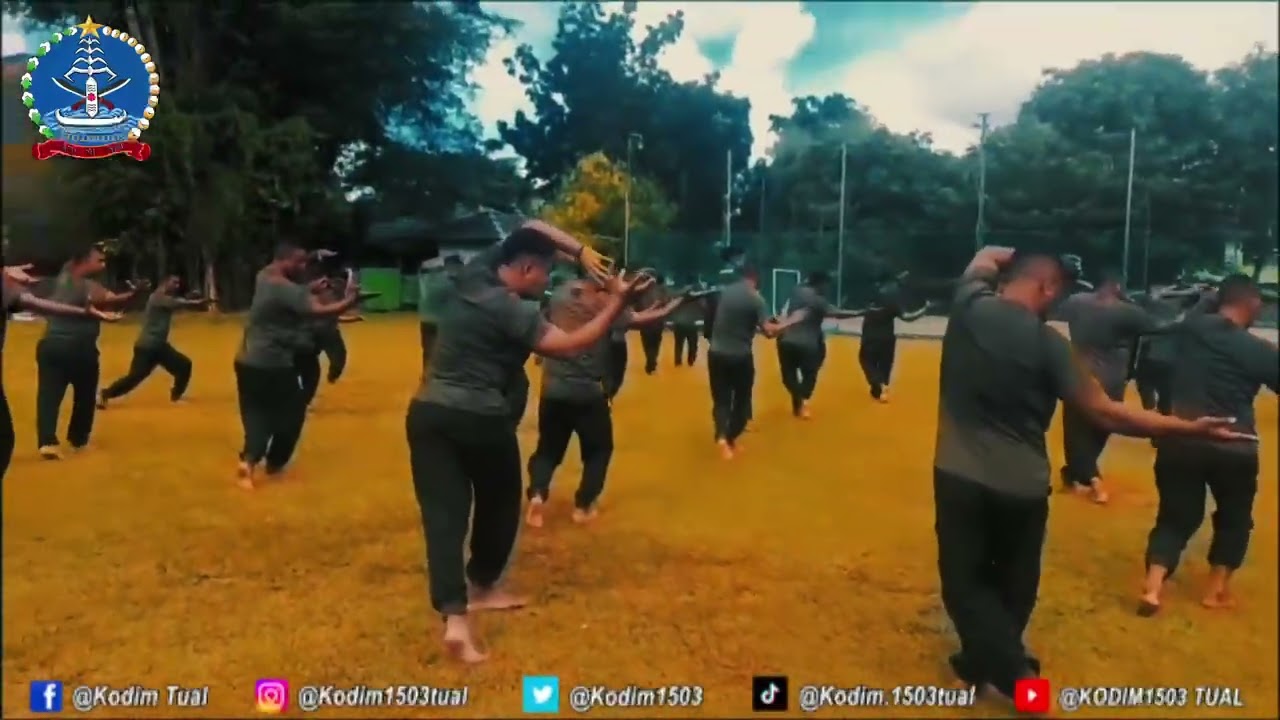 uji kenaikan tinggkat pencak silat militer prajurit Kodim 1503/Tual