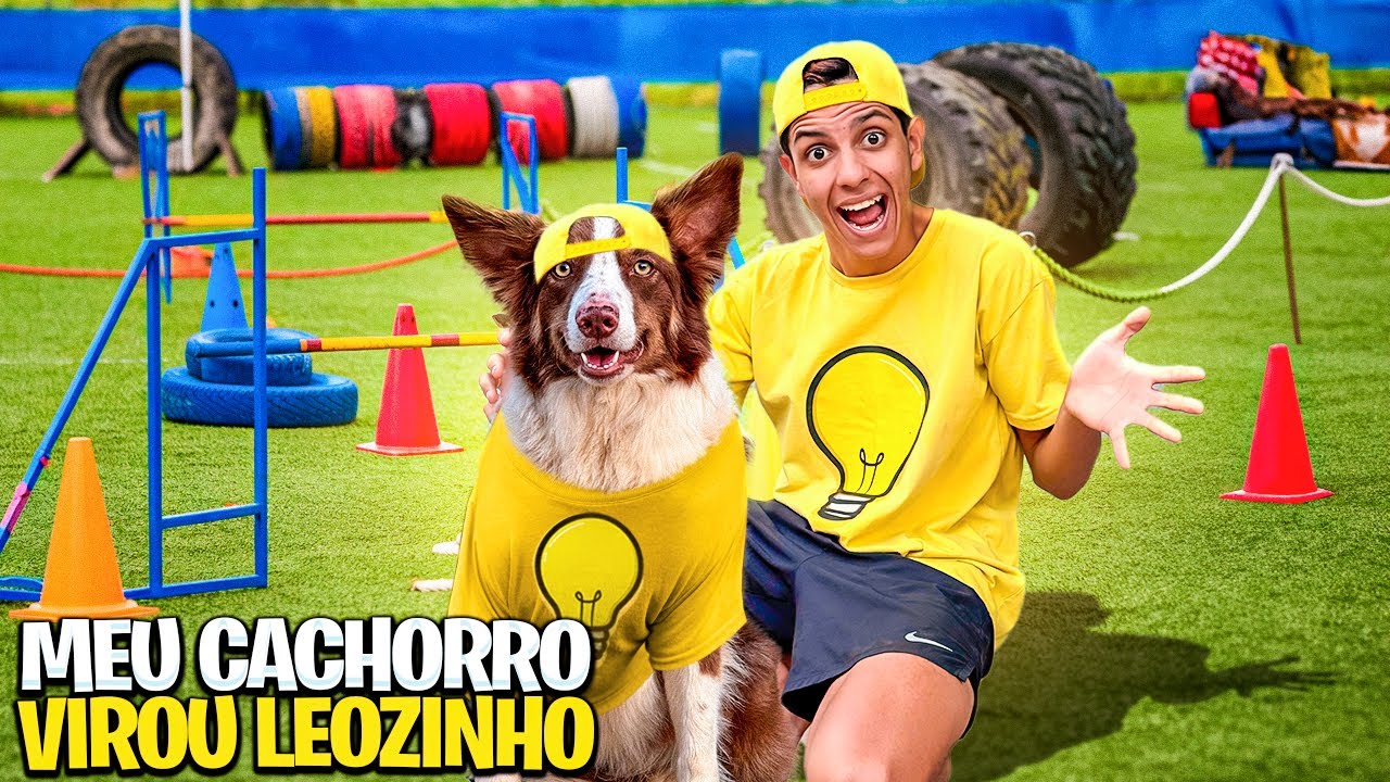 TREINEI MEU CACHORRO PARA VIRAR O LEOZIN *Ele conseguiu ?