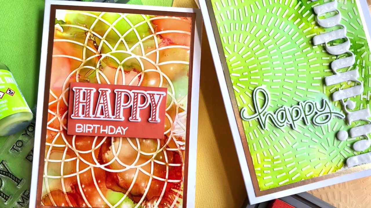 Tarjetas con embossing en frío y tintas al alcohol