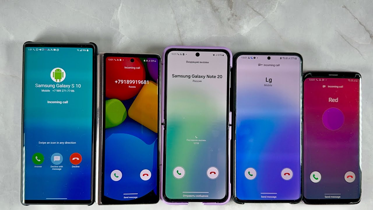 Incoming Call LG Wing + Samsung Galaxy Fold 2 + Samsung Z Flip 5 + Galaxy S20 Plus + Samsung S9 Case