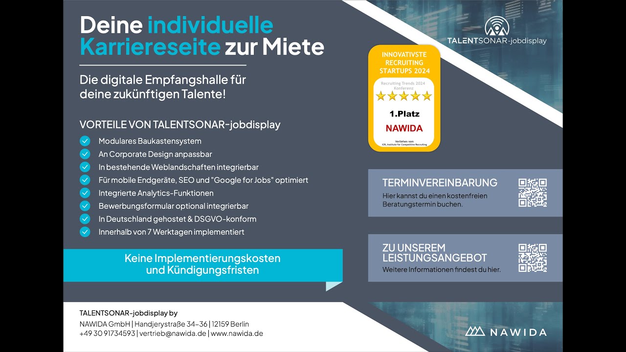 JOBDISPLAY: Deine individuelle Karriereseite im Mietmodell