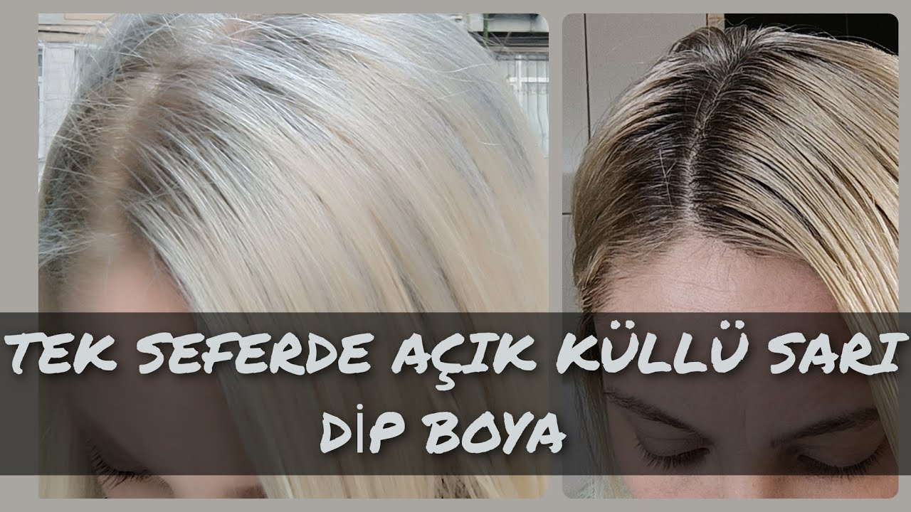 Evde 5 ton saç açma ve küllü sarı boyama 👱 tek seferde yarım tüp açıcılı boyayla mümkün mü ☺️