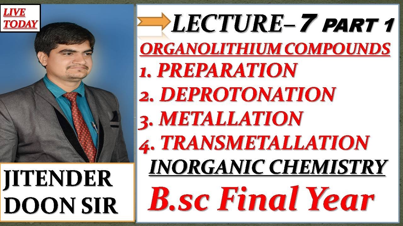 PREPARATION OF ORGANOLITHIUM COMPOUNDS BSC FINAL DEPROTONATION MATALLATION TRANSMETALLATION