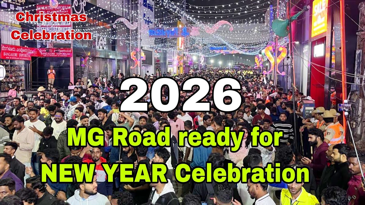 Bengaluru MG ROAD New Year Celebration 2026 | Christmas | Nightlife | St. Basilica Church