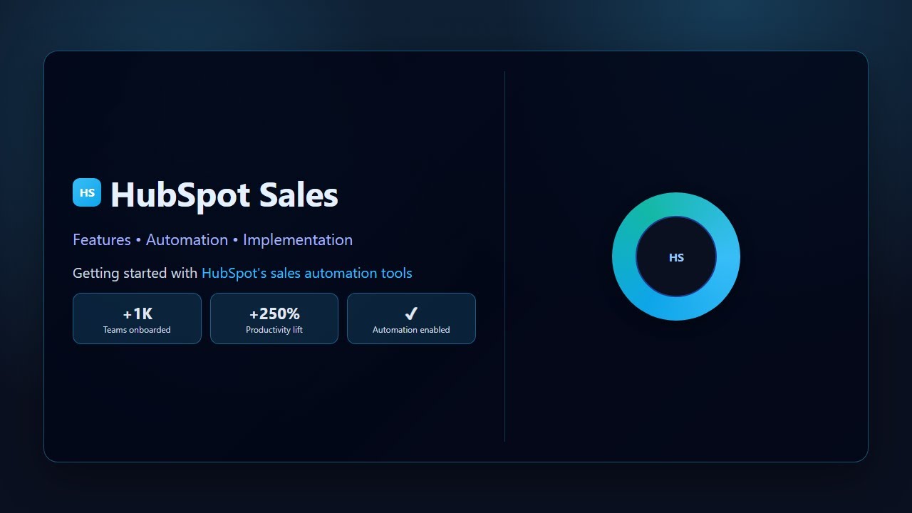 HubSpot Sales Automation: Features, Setup & Implementation Guide