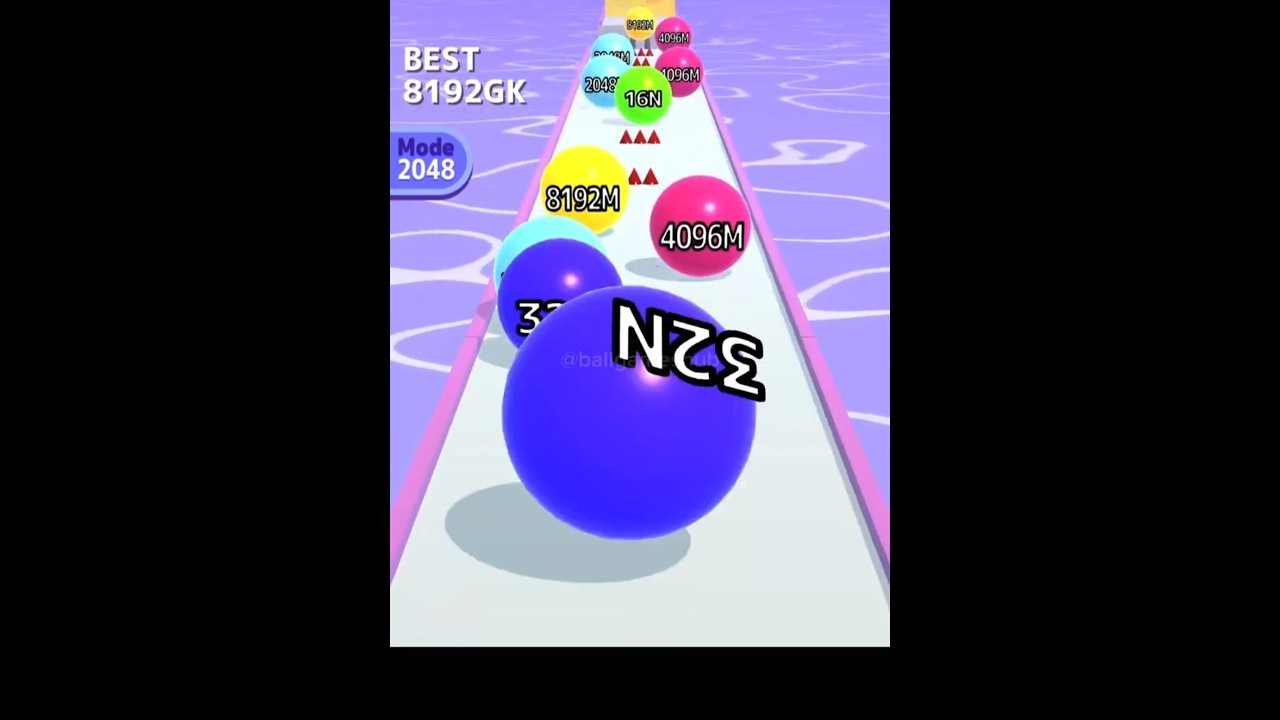 Ball Run 2048 Infinity Mode Endless Merge Rush 😱🔥 #shorts