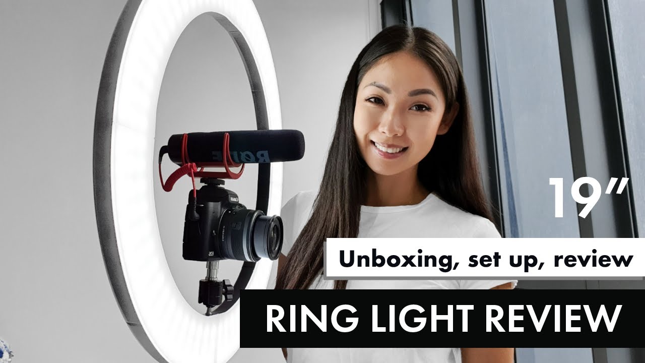 Embellir 19&rdquo; LED RING LIGHT REVIEW | Unboxing + Full Setup + Demo | 2020 Neewer