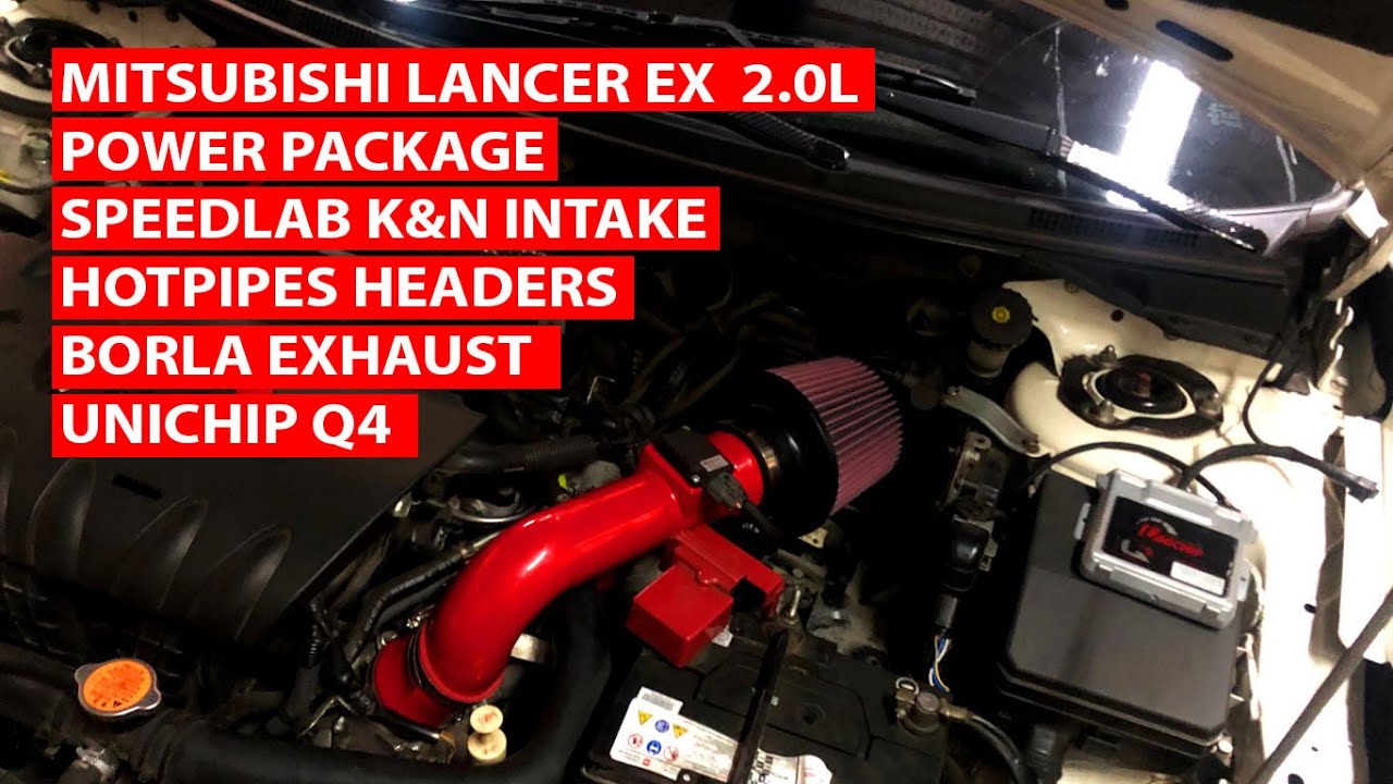 2018 Mitsubishi Lancer EX Full Power Package: K&N Intake, Borla Exhaust, Unichip