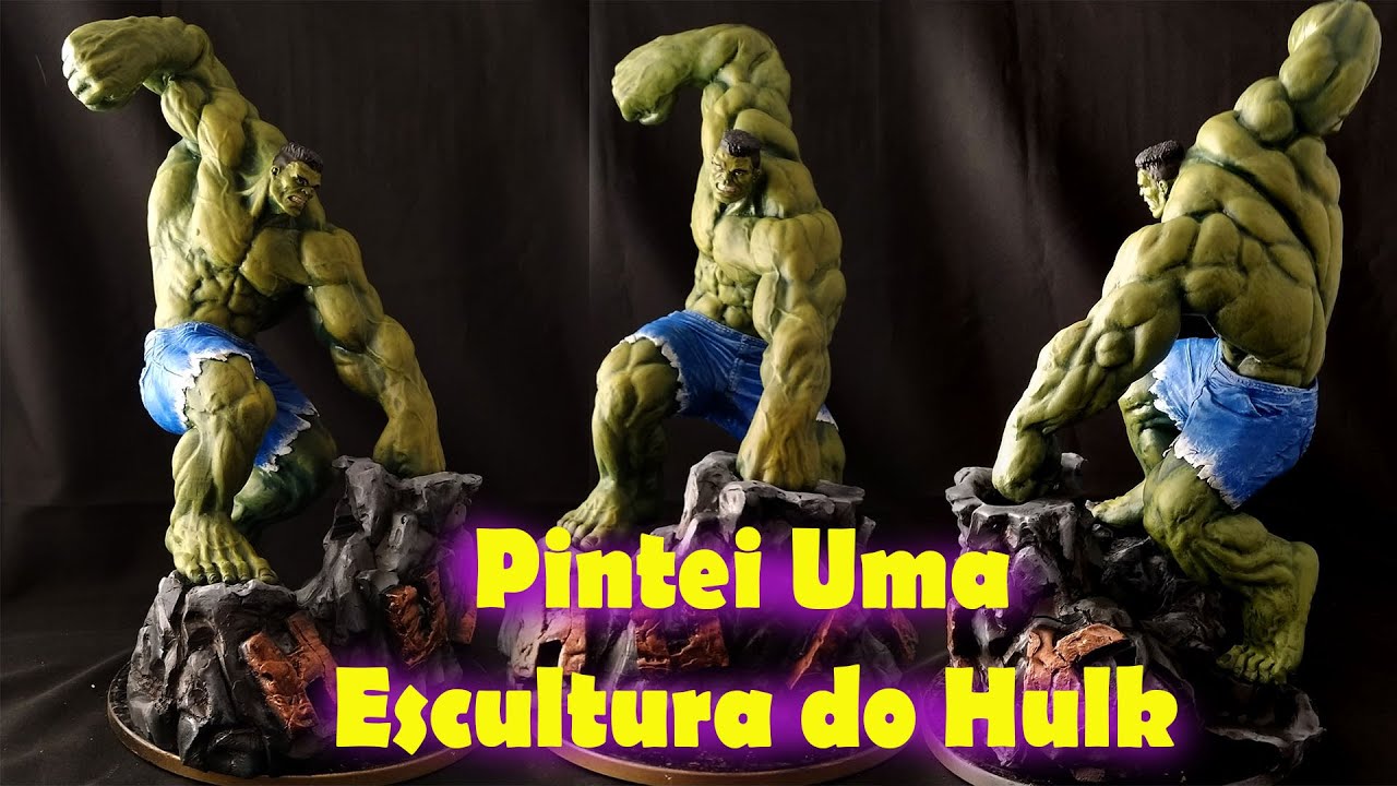 Como Pintar uma estatua do hulk