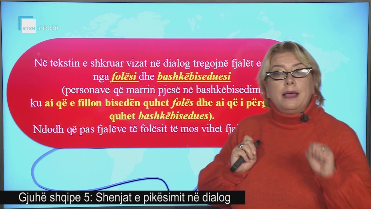 Gjuhë shqipe 5 - Shenjat e pikësimit në dialog