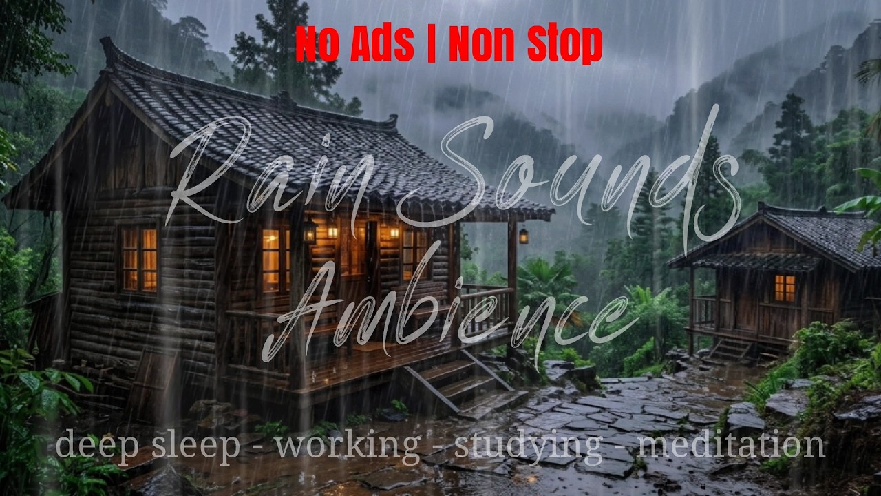 🏡 Cozy Cabin Rainstorm – Deep Sleep Rain Sounds in the Mountains