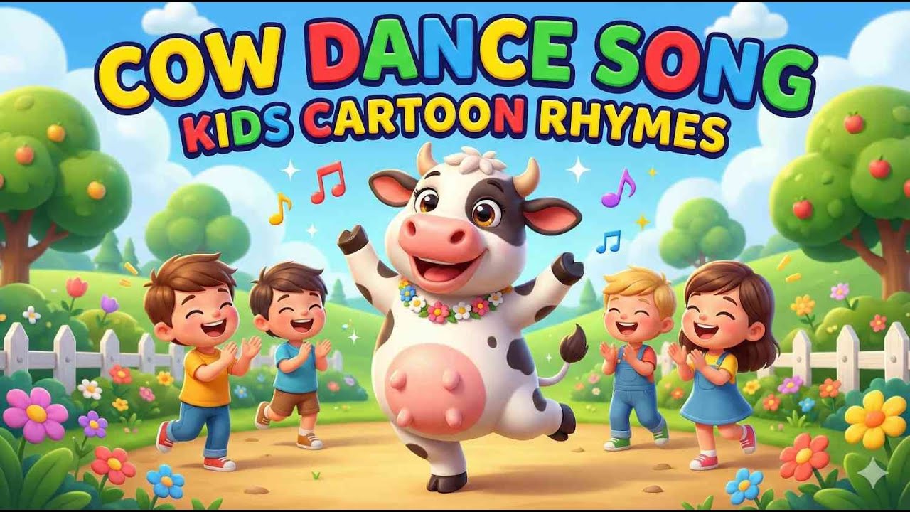 Cow Dance Song 🕺🐄  Kids Cartoon Rhymes