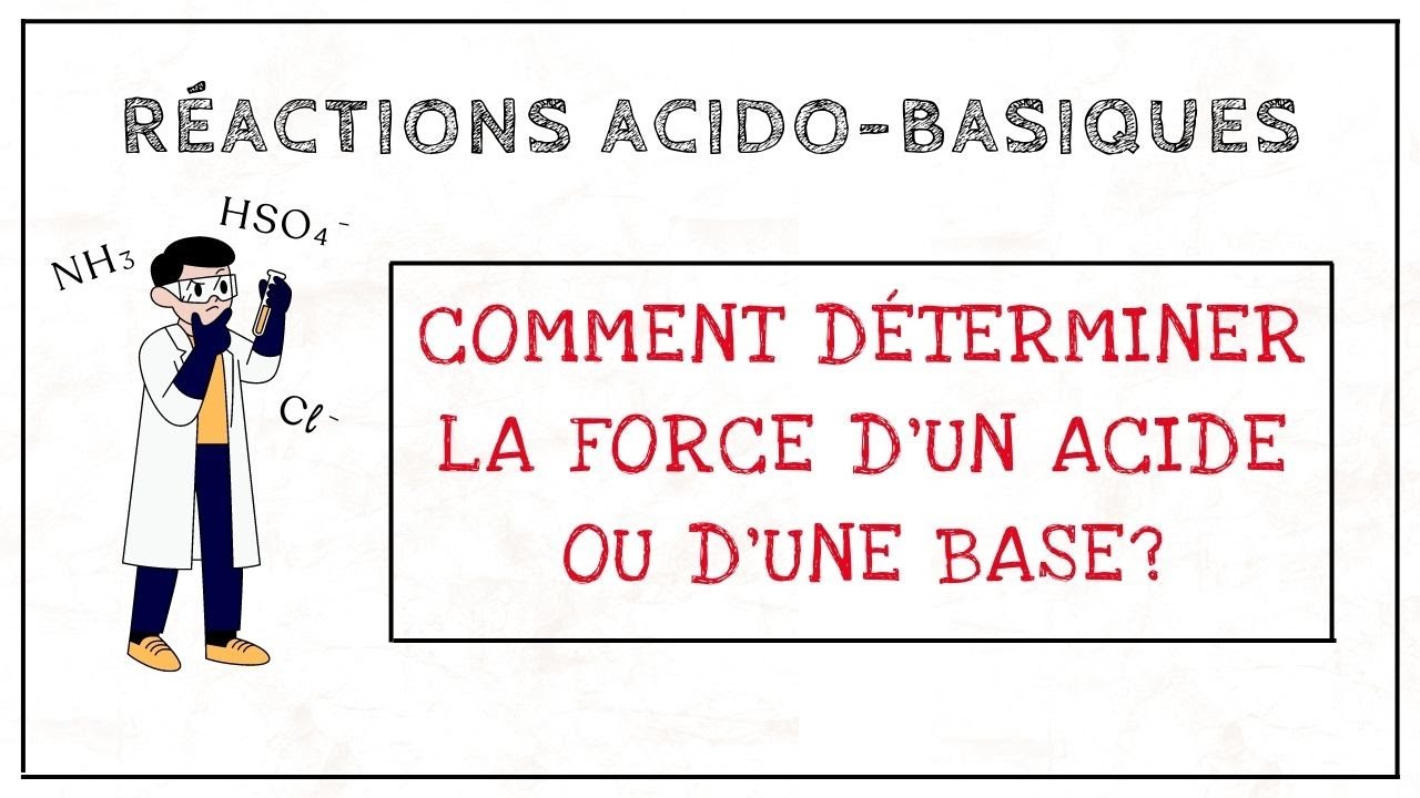 Comment déterminer la "force" d'un acide ou d'une base ? - Réactions acido-basiques (8)