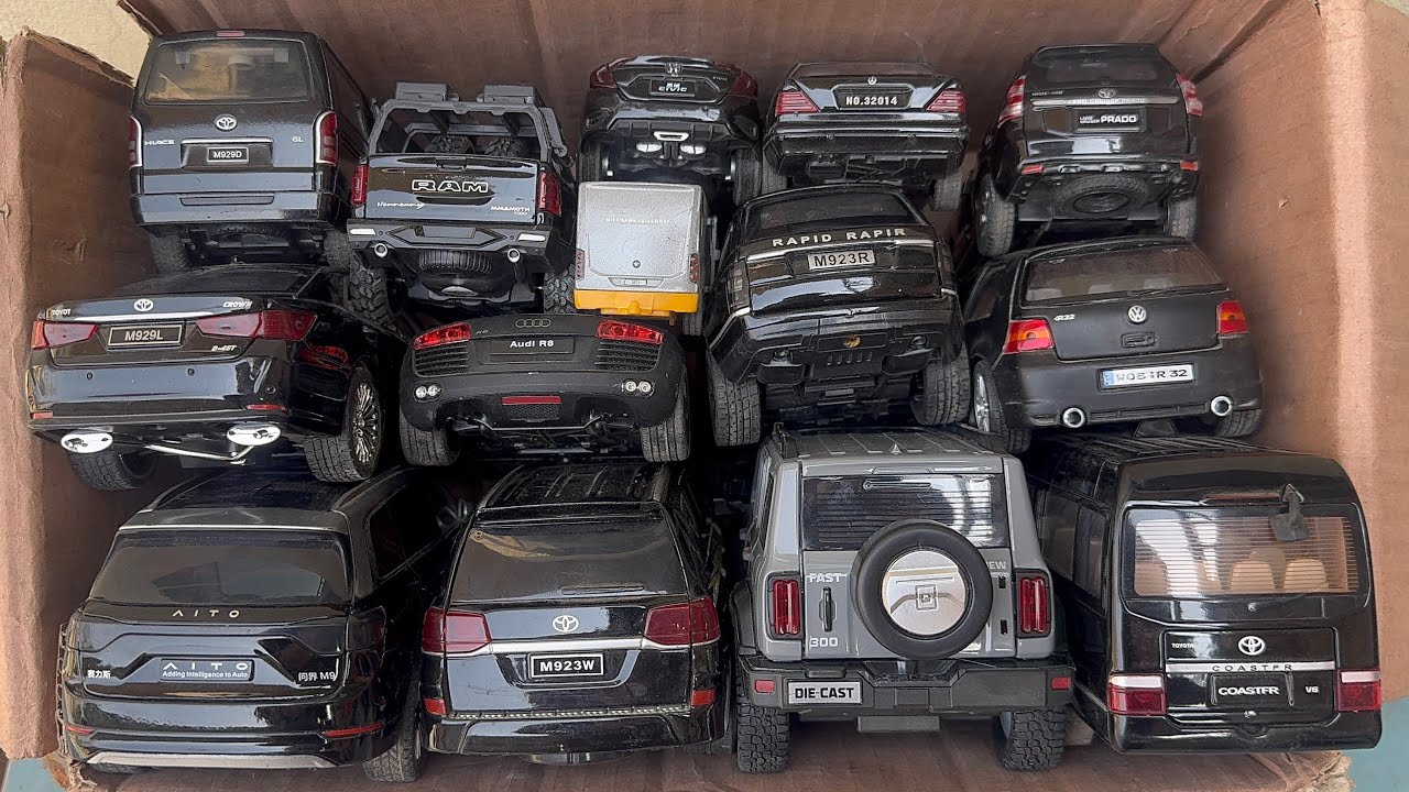 Vamos a elegir coches a escala diecast negros: Mercedes, Toyota,BMW,RR,AITO,JEEP,Lexus,Audi