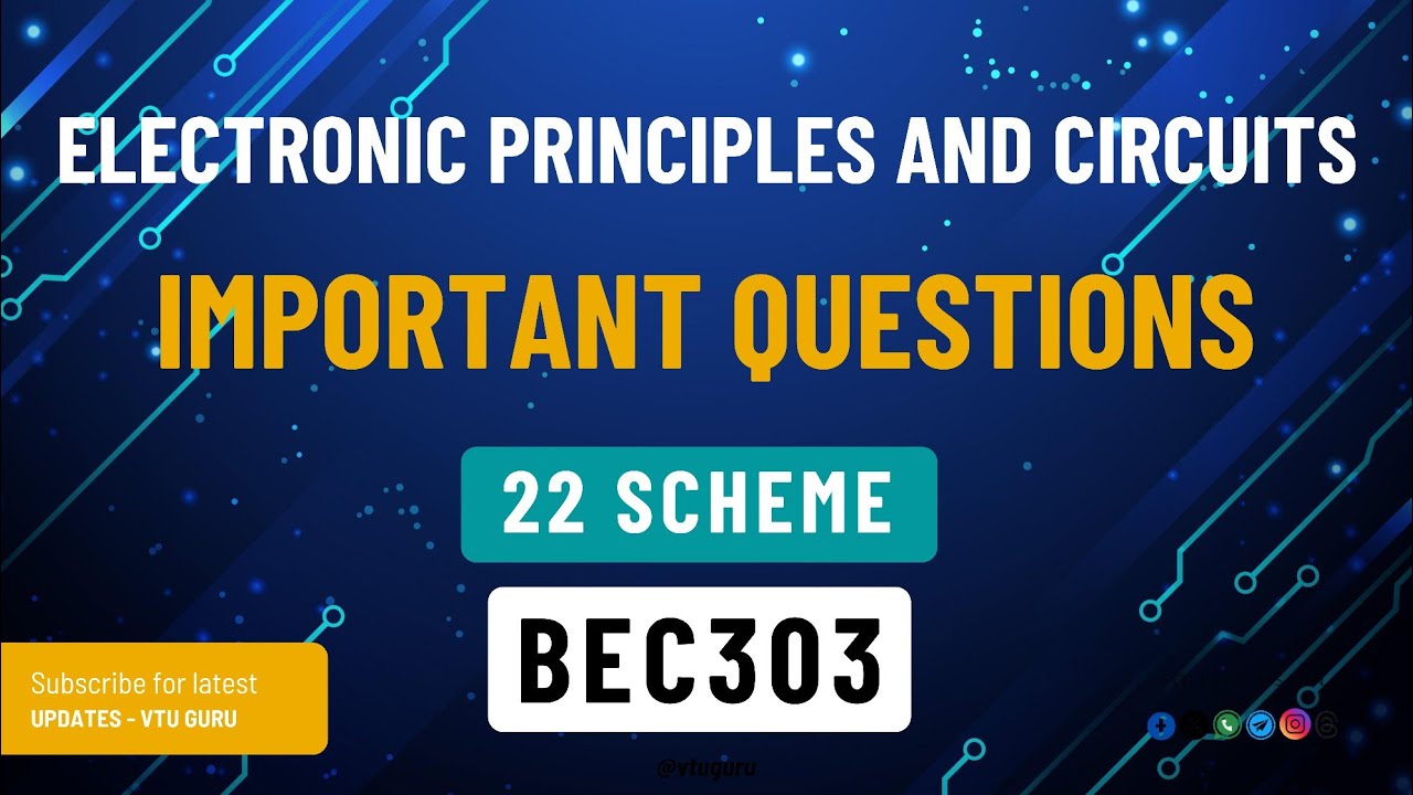 BEC303 Electronic Principles and Circuits Important Questions | BEC303 Important Questions | EPC