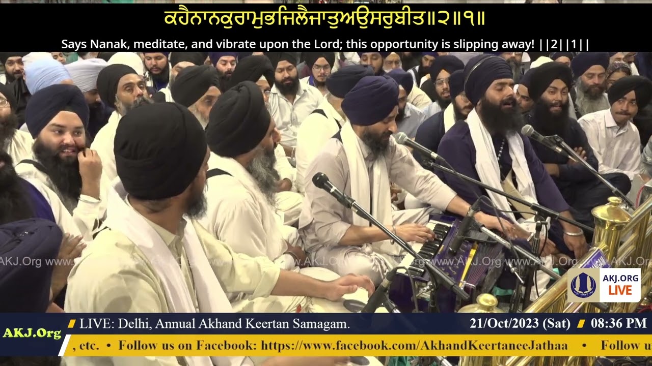 036 Delhi 21Oct2023 SatEve Akhand Keertan Bhai Jagjit Singh Jee Malbourne