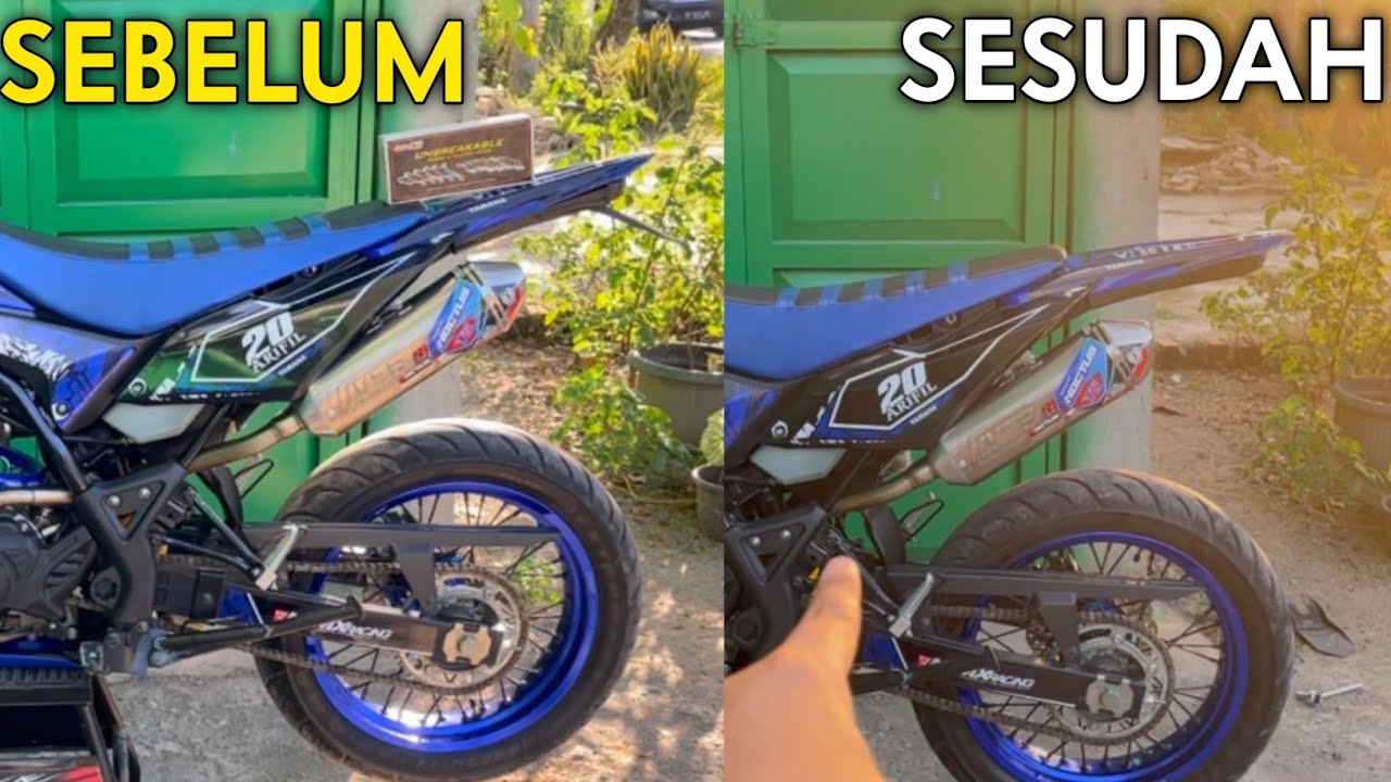 Cara Ngeratain Spakbor Supermoto WR 155
