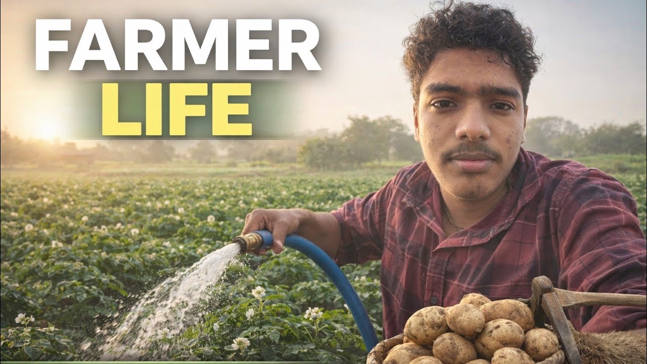 Supplying Water in Potato Farm | Village Farmer Daily Routine 🚜