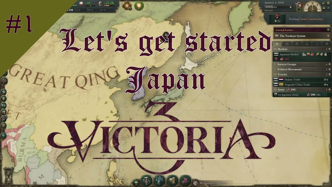 Let's get started as Japan in Victoria 3 (Guide/Let's Play): Episode 1