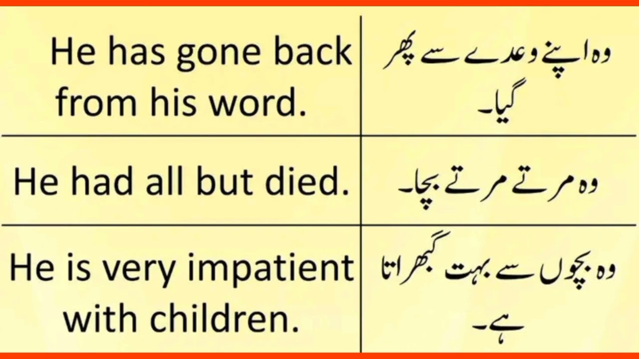انگلش کے آسان فقرات/daily English sentences/English practice 