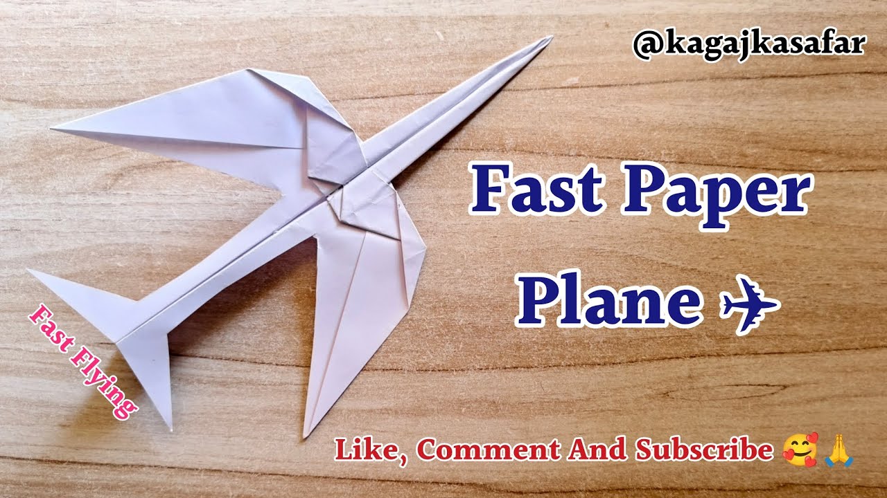DIY Long Distance Paper Plane Tutorial - Step by Step ✈️।सबसे तेज़ उड़ने वाला कागज़ का जहाज़ कैसे बनाएं?