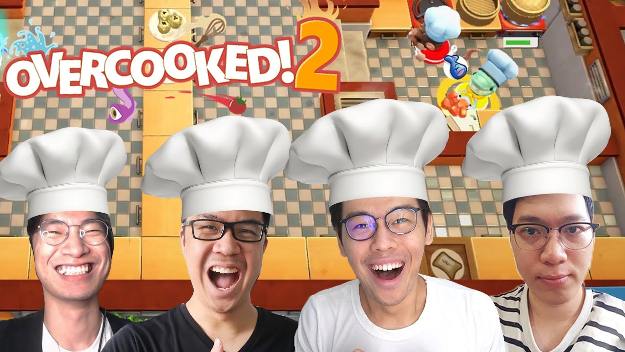 KETIKA 4 PRIA MENJADI CHEF PROFFESIONAL!!! - OverCooked 2 Indonesia #1