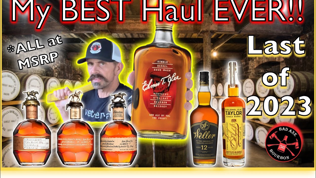 My Biggest Allocated Bourbon Haul EVER! and Last of 2023 #blantons #elmertlee #weller #ehtaylor