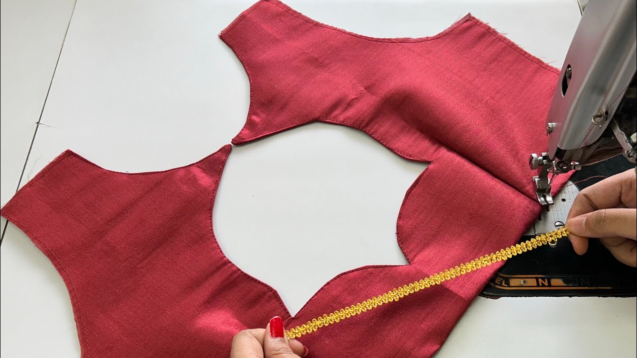 Boat Neck Blouse Back Designs | Potli Button Blouse | Cutting And Stitching Back Neck Blouse Design