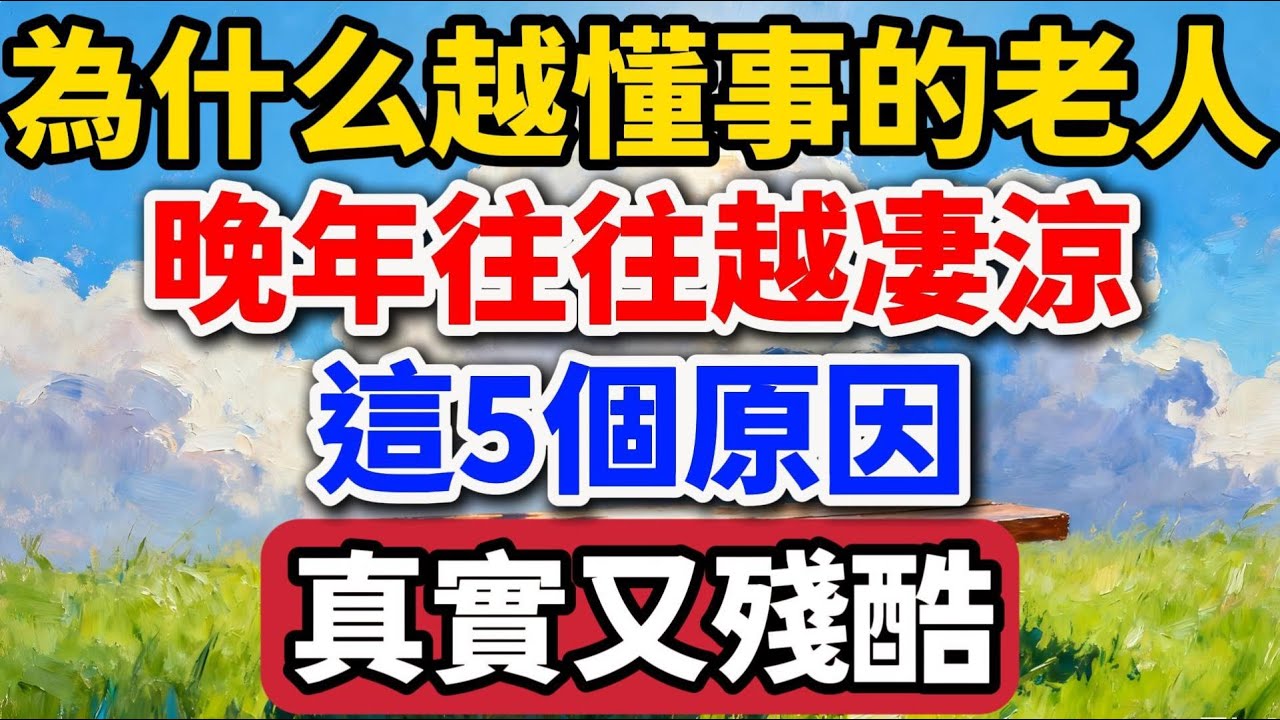 為什麽越「懂事」的老人，晚年往往越淒涼？這5個原因，真實又殘酷【老羅愛分享】#晚年生活 #中老年生活 #為人處世 #生活經驗 #情感故事 #老人 #幸福人生 #talks