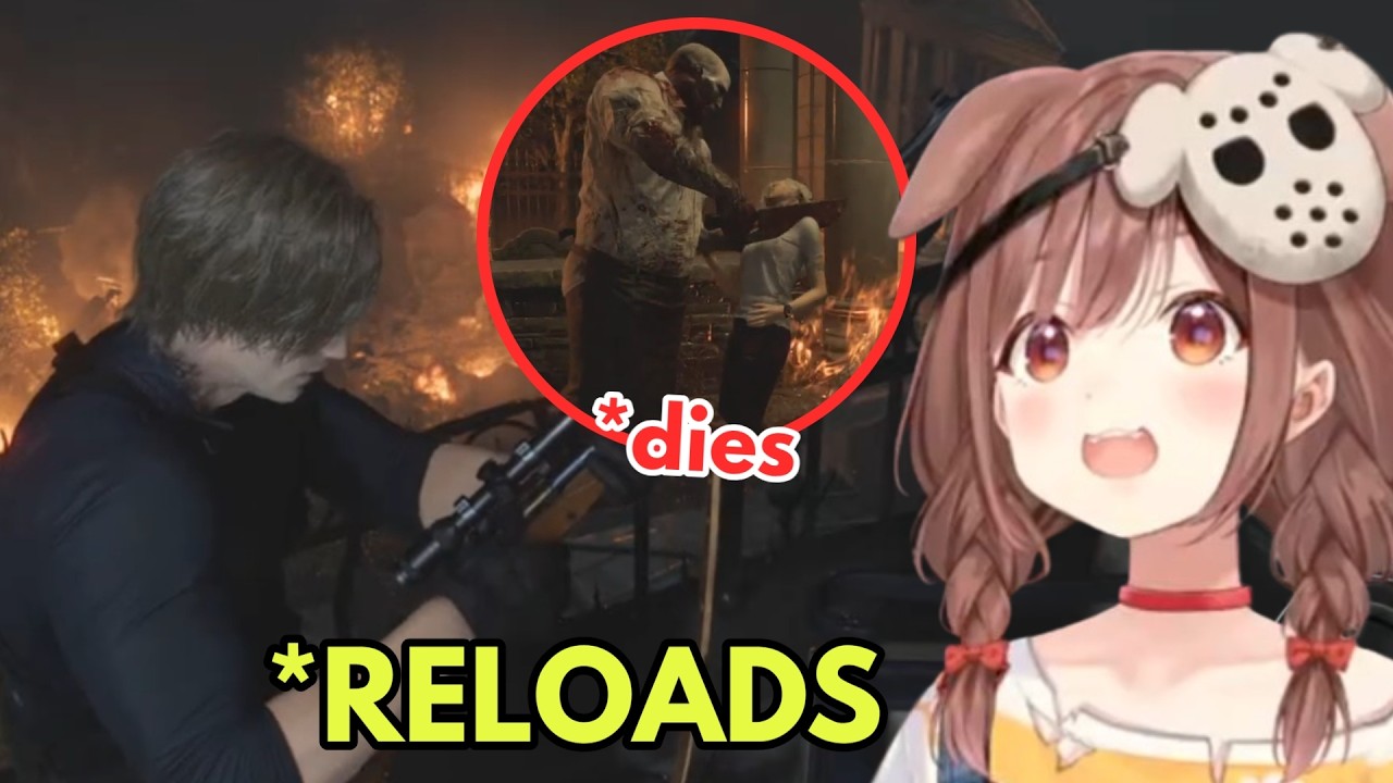 Korone giving the worst support in saving Grace & Emily (Resident Evil 9: Requiem)