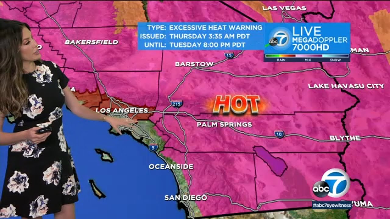 Triple digit temps likely as intense heat wave keeps grip on SoCal