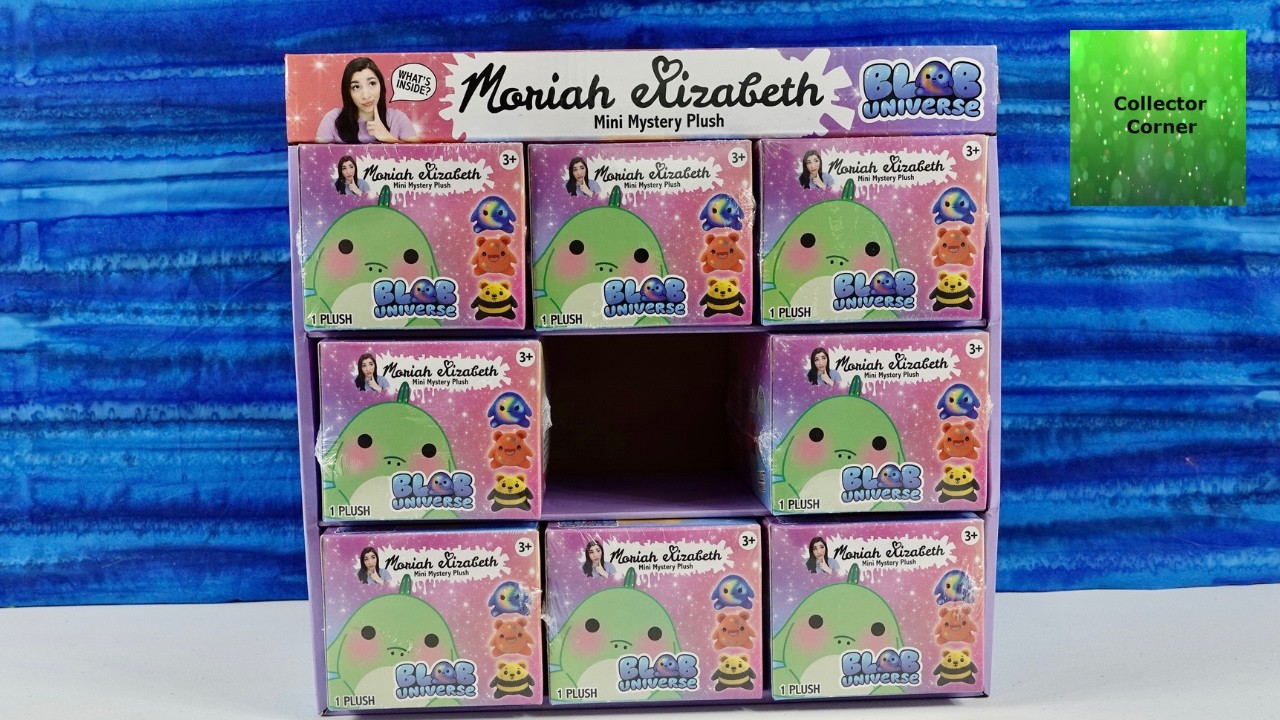 Распаковка миниатюрной плюшевой игрушки Blob Universe Moriah Elizabeth в закрытой коробке.