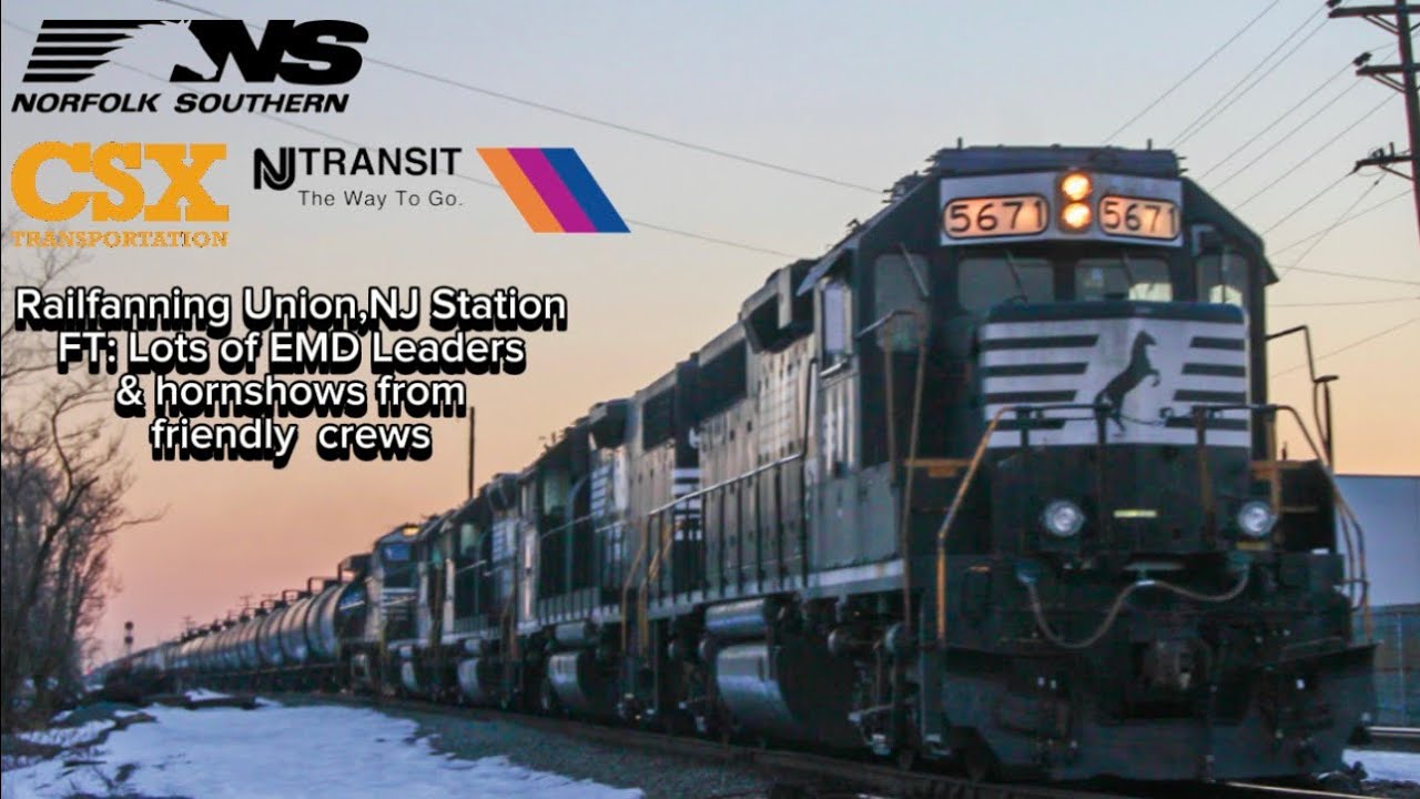 Railfanning Union,NJ Station w/lots of EMD Leaders,NJT4503 Atlas & Hornshows/Nice Crews (2/28/26)