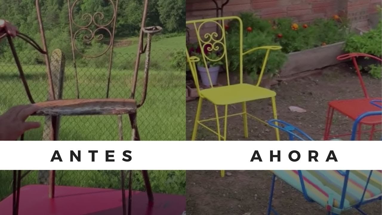 Restauración de sillas de metal - Cómo restaurar y pintar metal oxidado