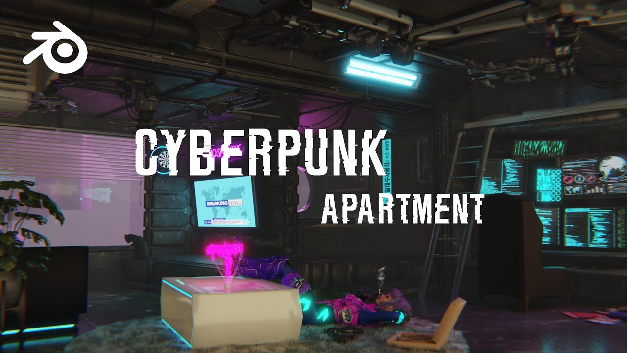 Blender Environments Presents Cyberpunk Apartment