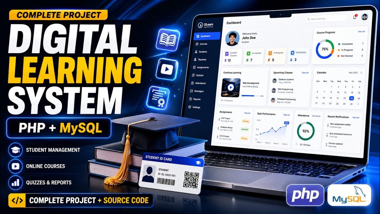 Learning Management System (LMS) using PHP and MySQL | Full-Stack Project with Source Code