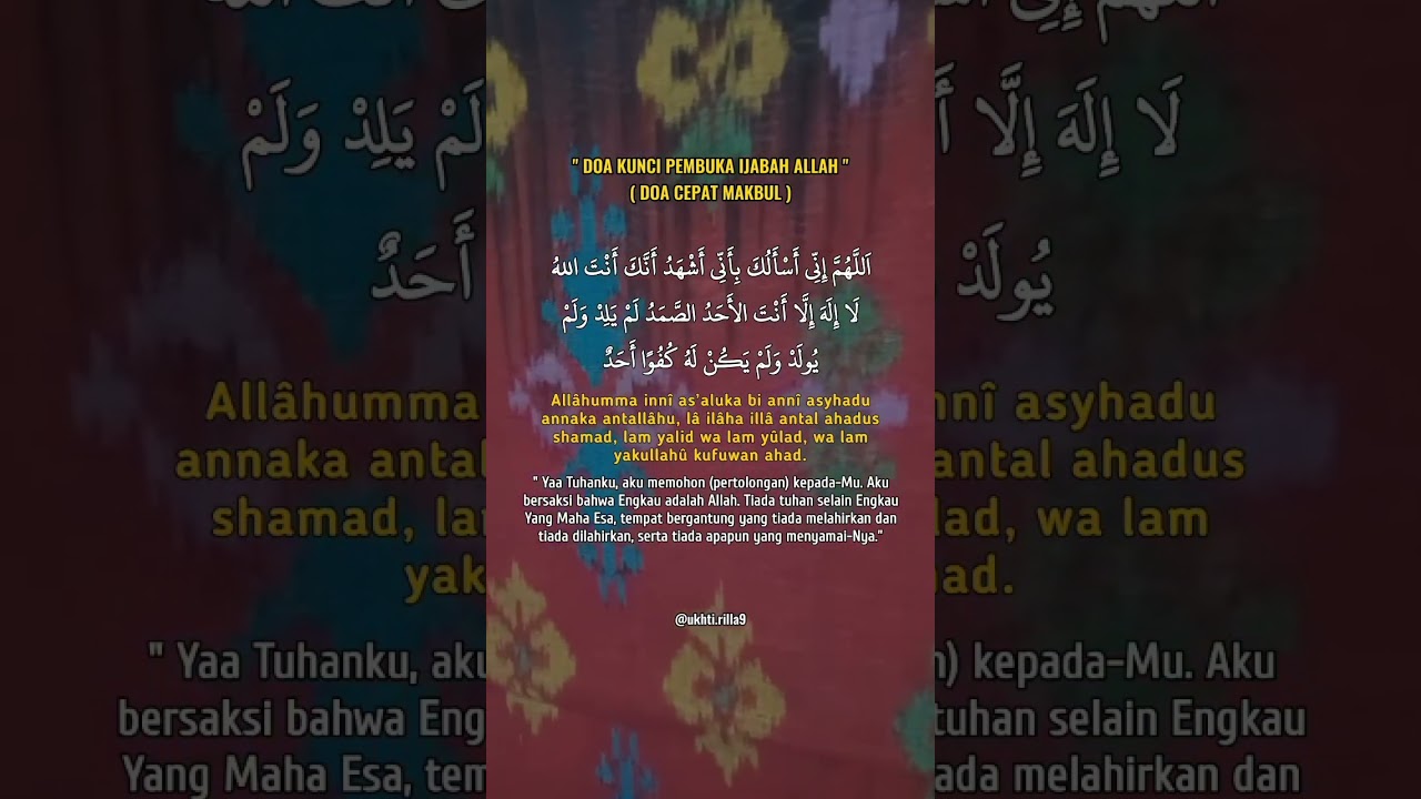 Doa cepat makbul untuk semua hajat #doa #islam #islamic #dakwah