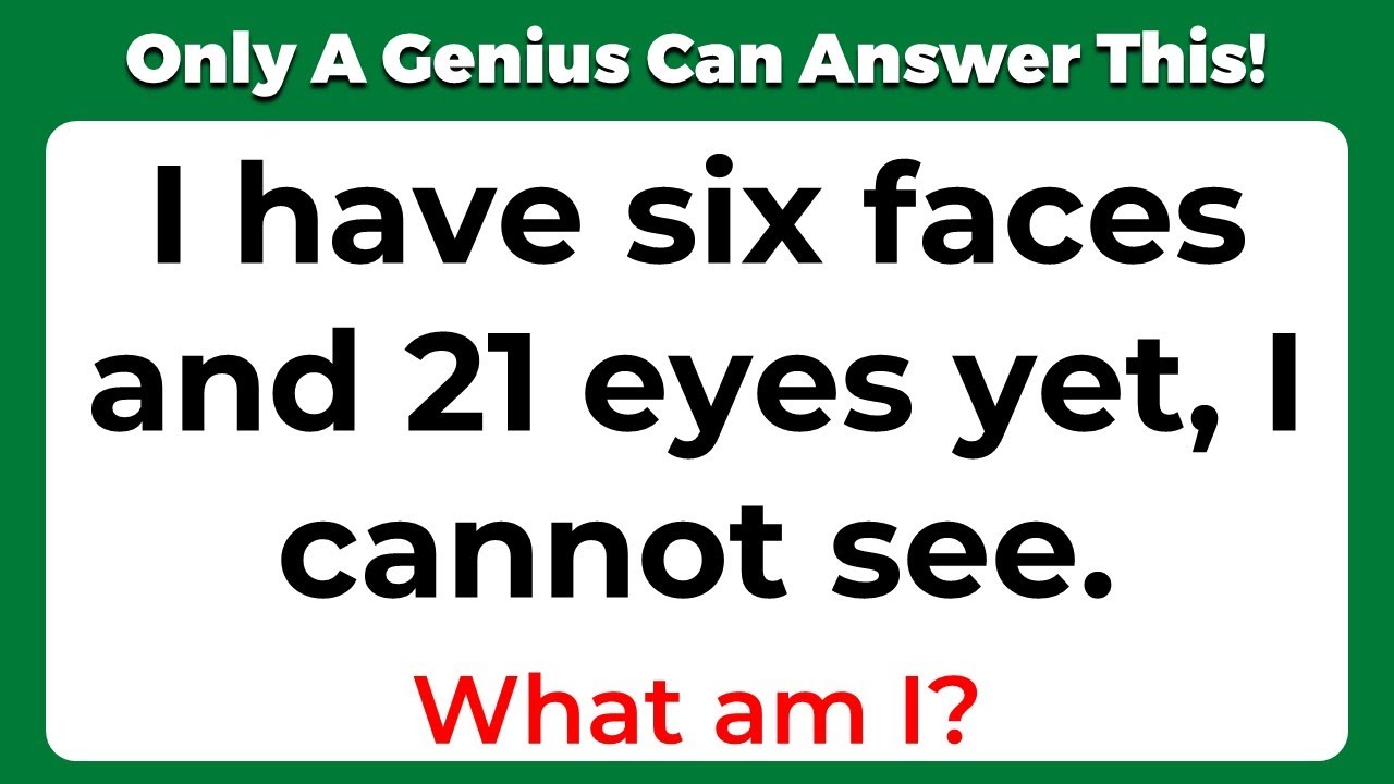 ONLY A GENIUS CAN ANSWER THESE 10 TRICKY RIDDLES | Riddles Quiz - Part 6