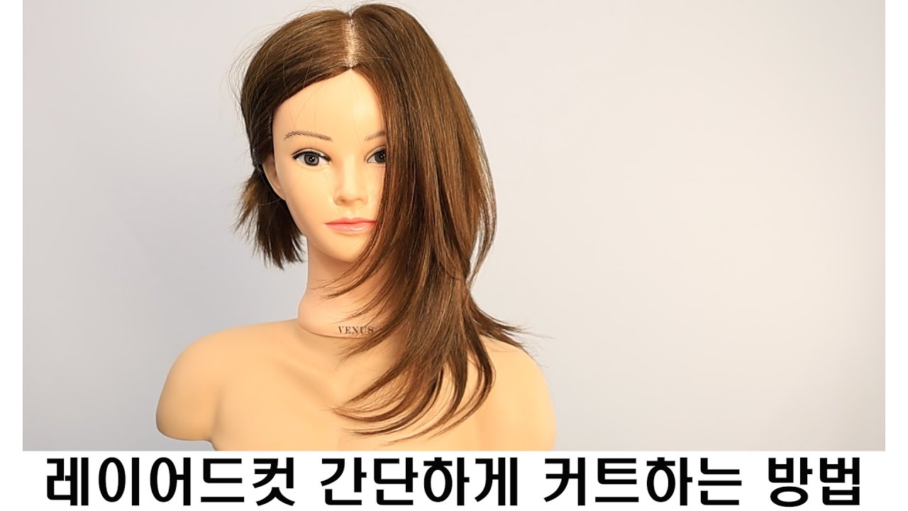 레이어드컷 간단하게 커트하는 방법 입니다.