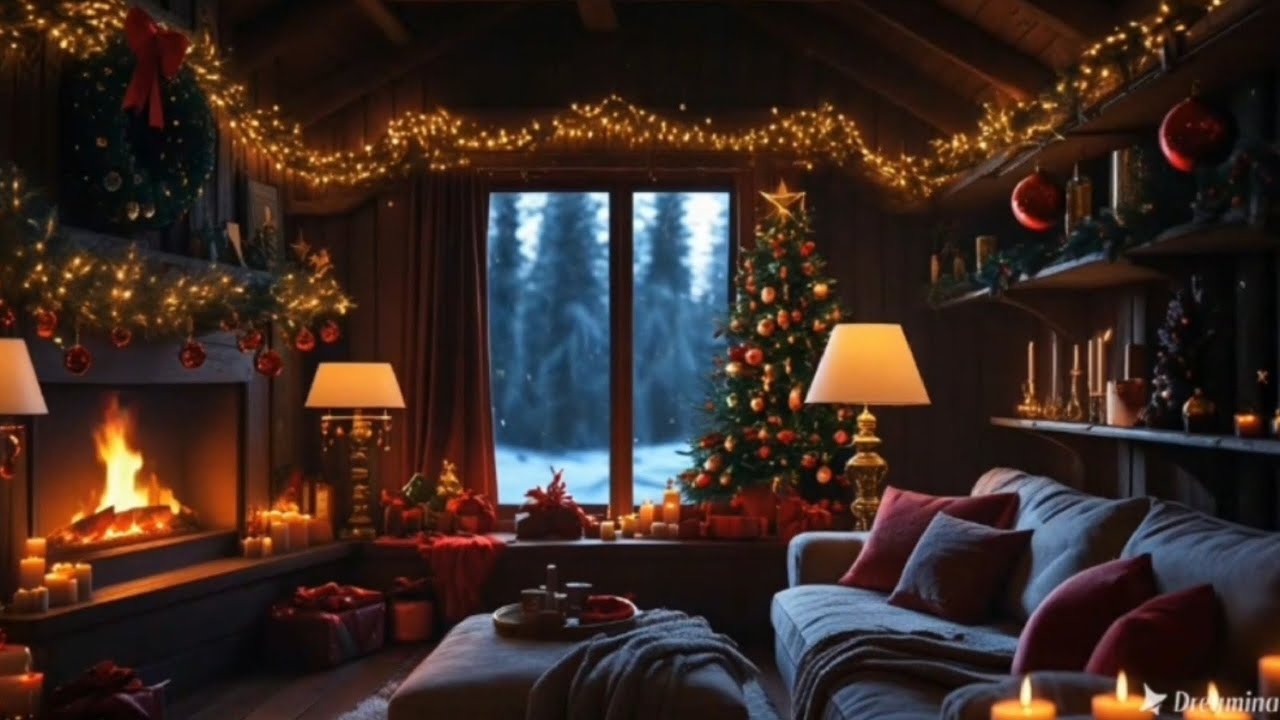 Early Winter Morning Fireplace Jazz ❄️🔥 Cozy Music for Night Focus, Calm Work & Deep